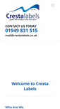 Mobile Screenshot of crestalabels.co.uk