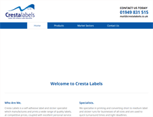 Tablet Screenshot of crestalabels.co.uk